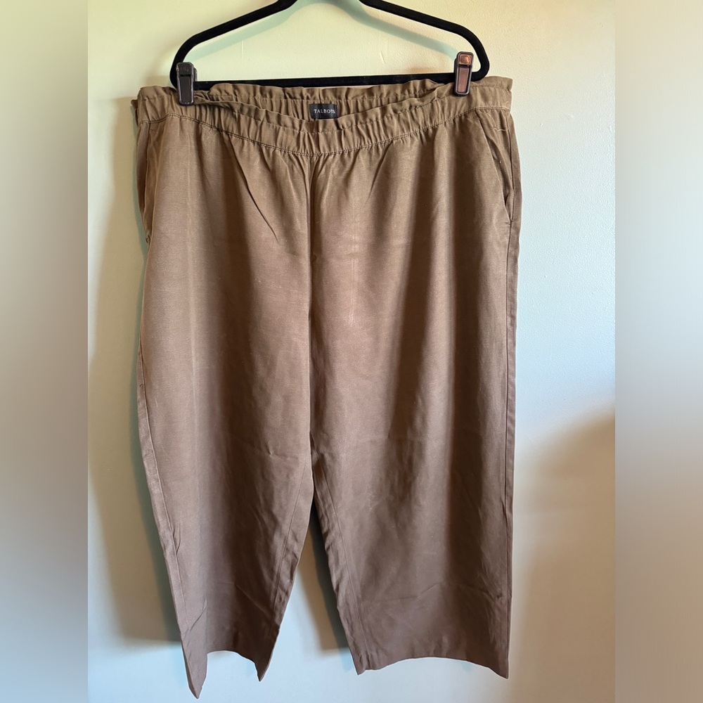 Olive brown crop pants from Talbots